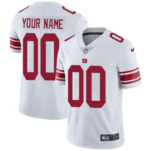 2019 NFL Youth Nike New York Giants Road White Customized Vapor Untouchable Limited jersey->customized nfl jersey->Custom Jersey